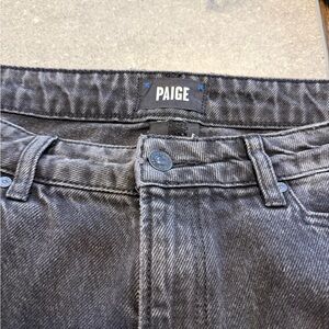 PAIGE Women's Gray Straight Leg Jeans